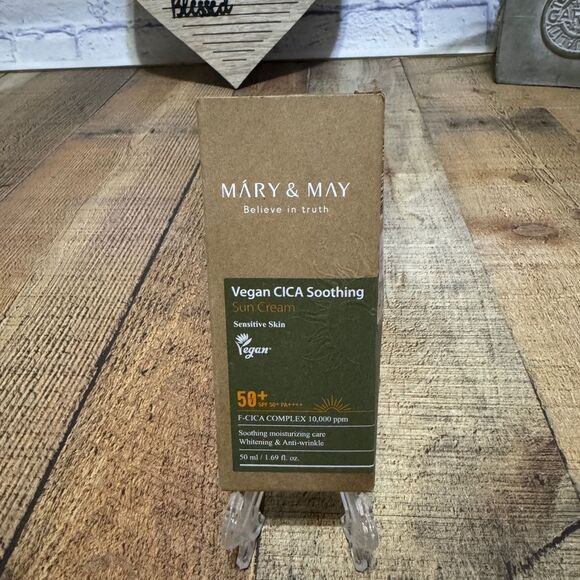 Mary&May Vegan CICA Soothing Sun Cream SPF50+ PA++++ 50ml new in box - Picture 2 of 8